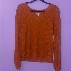 Eyeshadow Orange Knit Top
